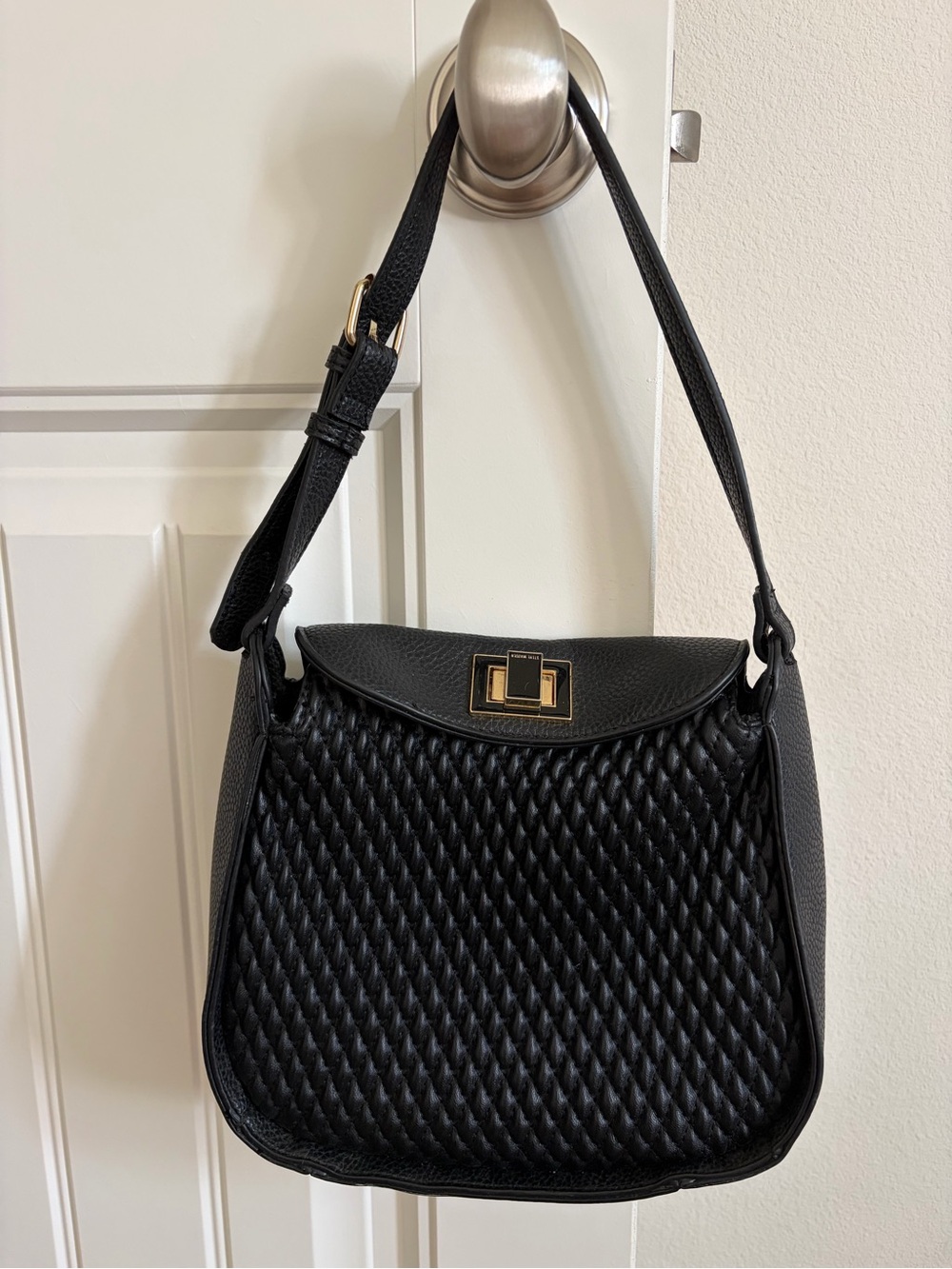 Steve Madden Black Quilted Shoulder Bag